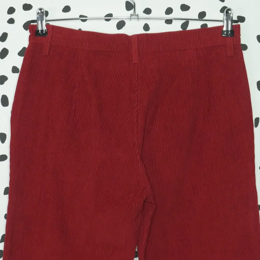 Reformation Red Dillon High Rise Wide Leg Corduroy Pants - Picture 6 of 10
